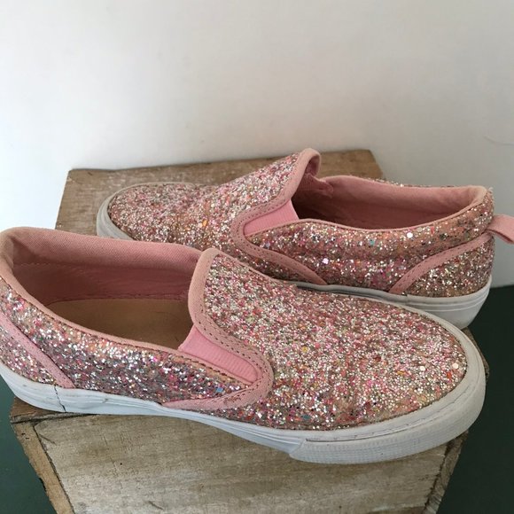Gap Kids Pink Sparkles Slip Ons - Picture 7 of 8